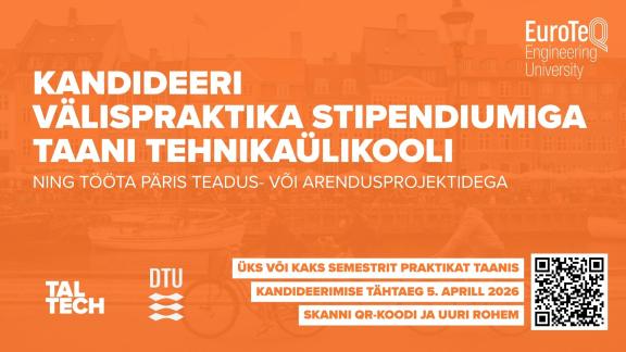 DTU välispraktika stipendium kujundus EST