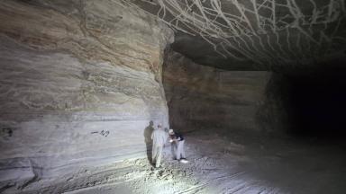 people in an underground mine