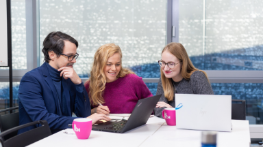 Egert Juuse, Jana Merisaar ja Anne-May Nagel / autor: TalTech majandusteaduskond