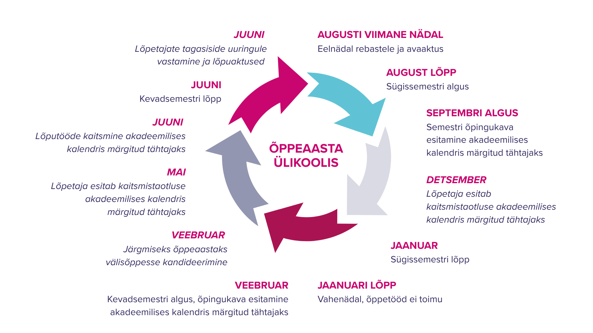 õppeaasta ülikoolis