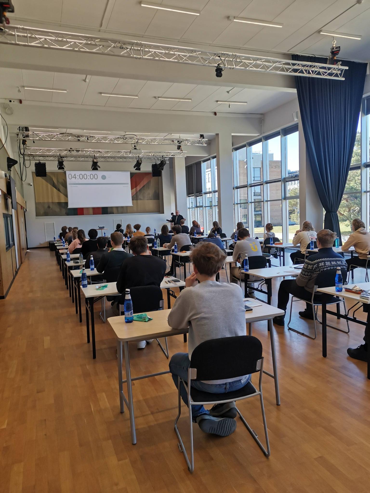 students in a big classroom