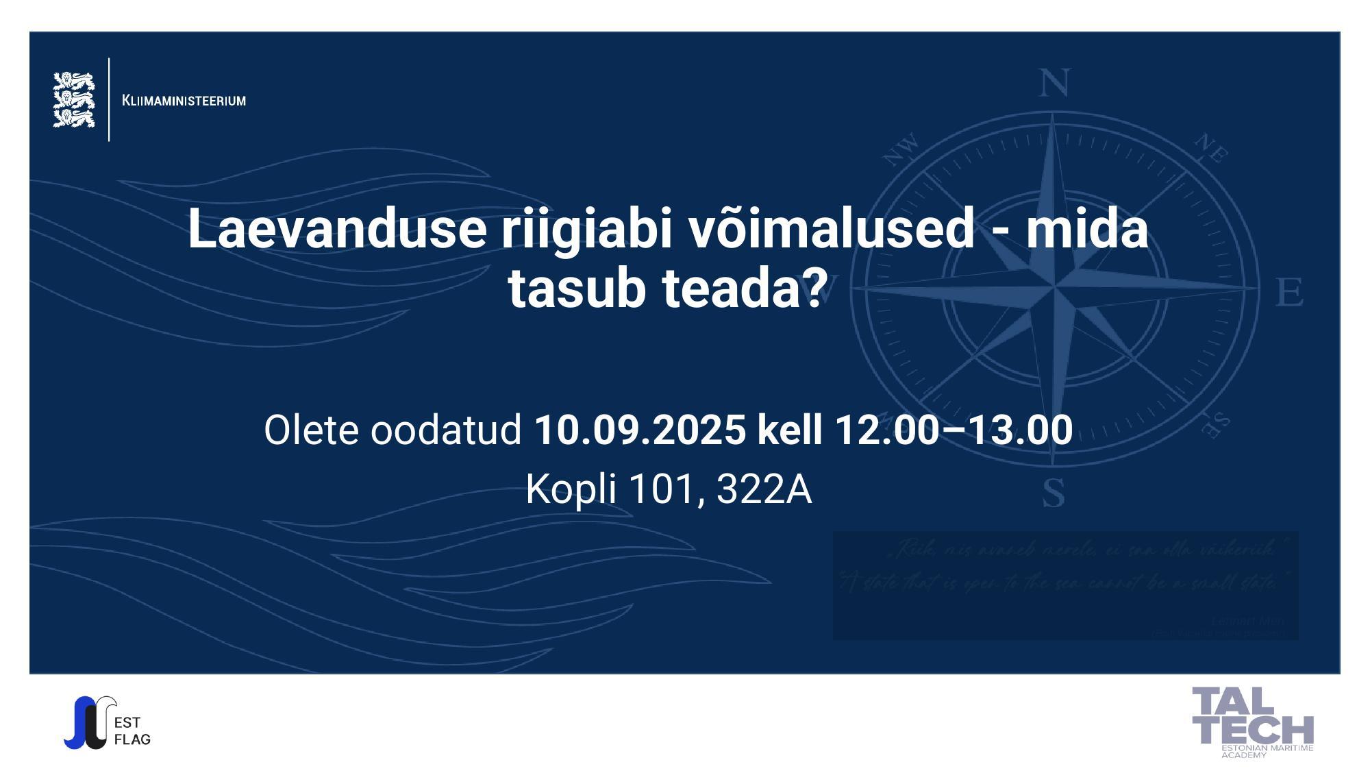 Laevanduse riigiabi võimalused
