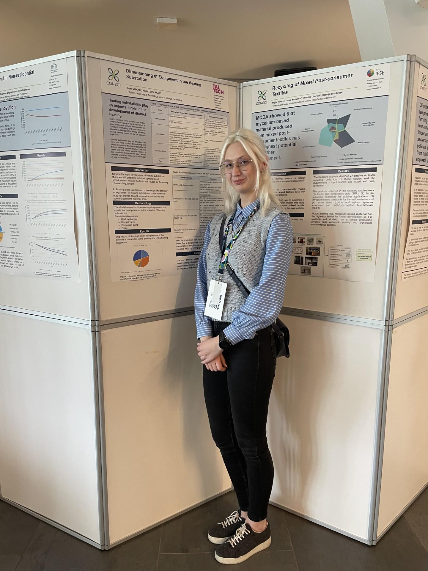 Esitlesin oma bakalaureuse lõputööd CONECT 2025 (International Scientific Conference of Environmental and Climate Technologies) Riia Tehnikaülikoolis  Foto: erakogu