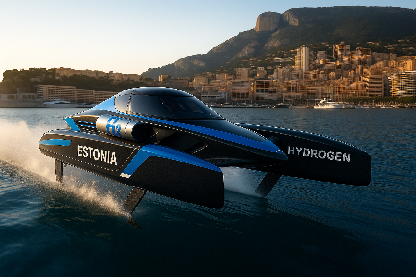 tehisintellekti kujutletud pilt Hüdrofoil Estoniast Monaco lahes
