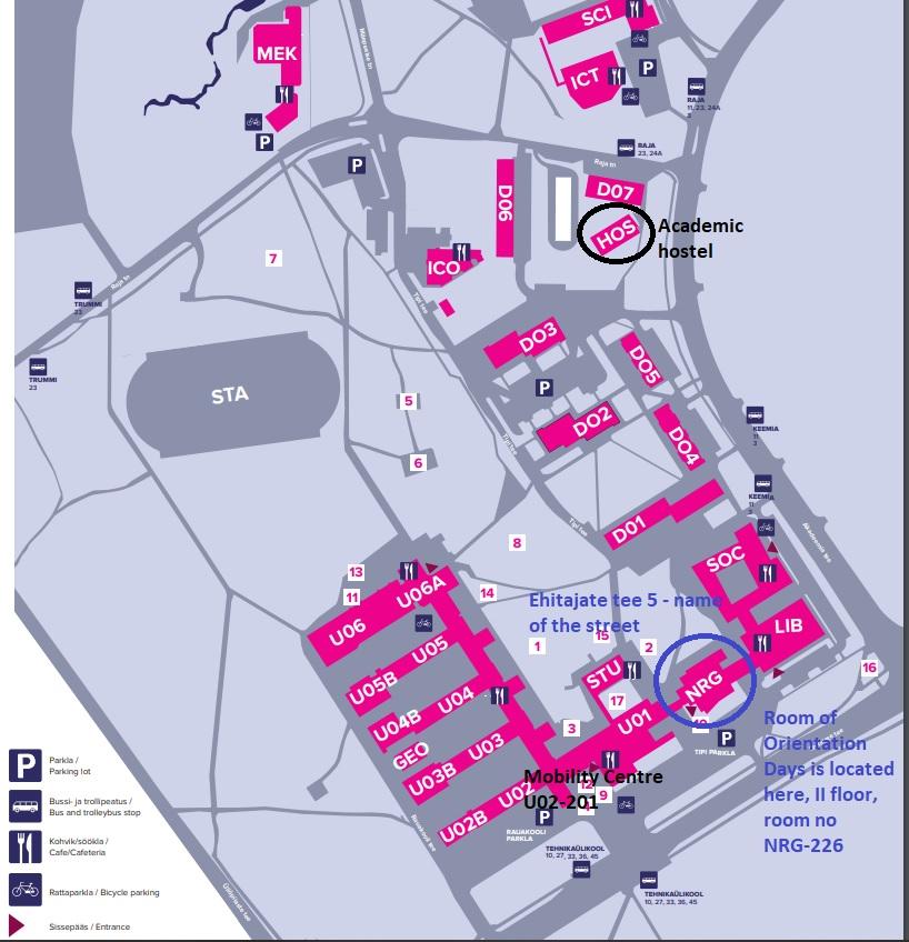 Map of the venue