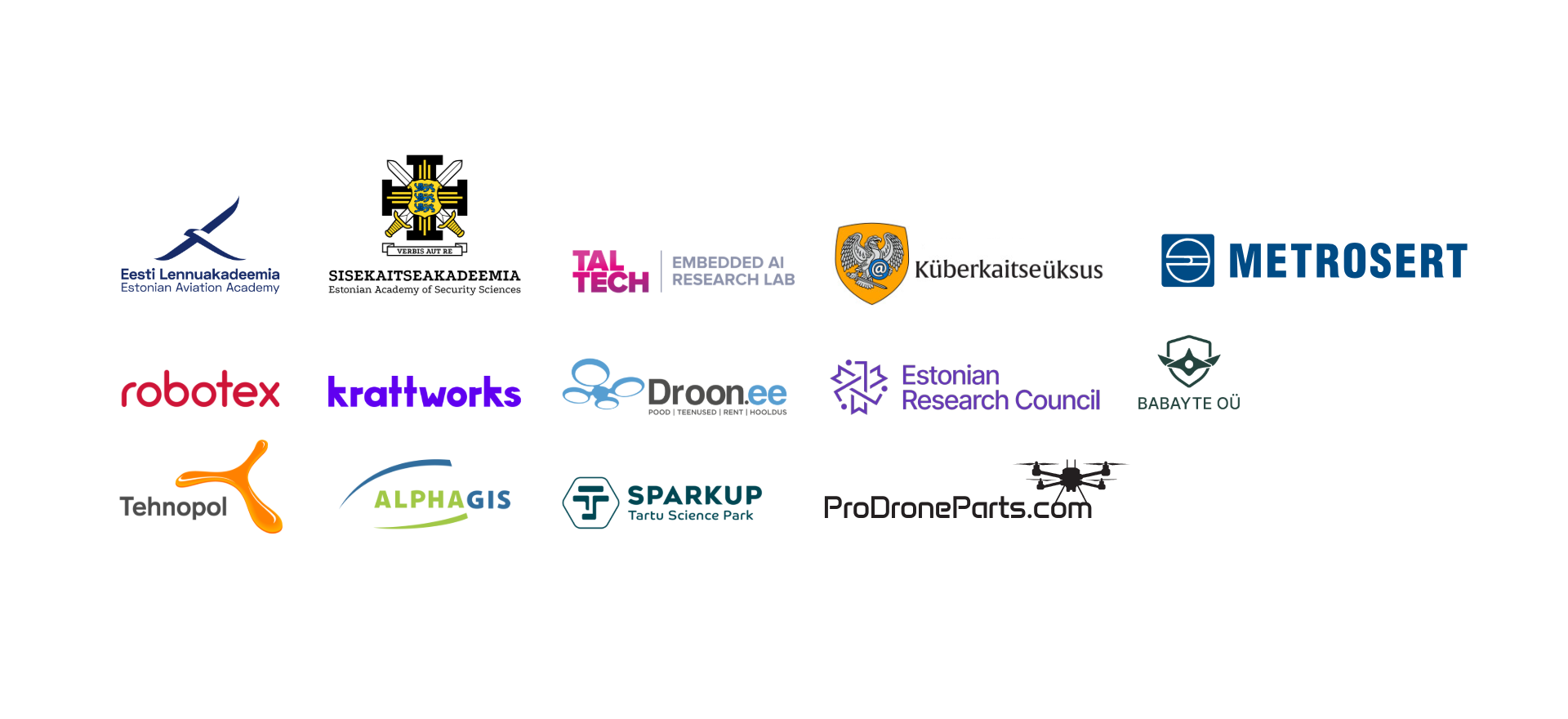 Droonihäkatoni toetajate logod